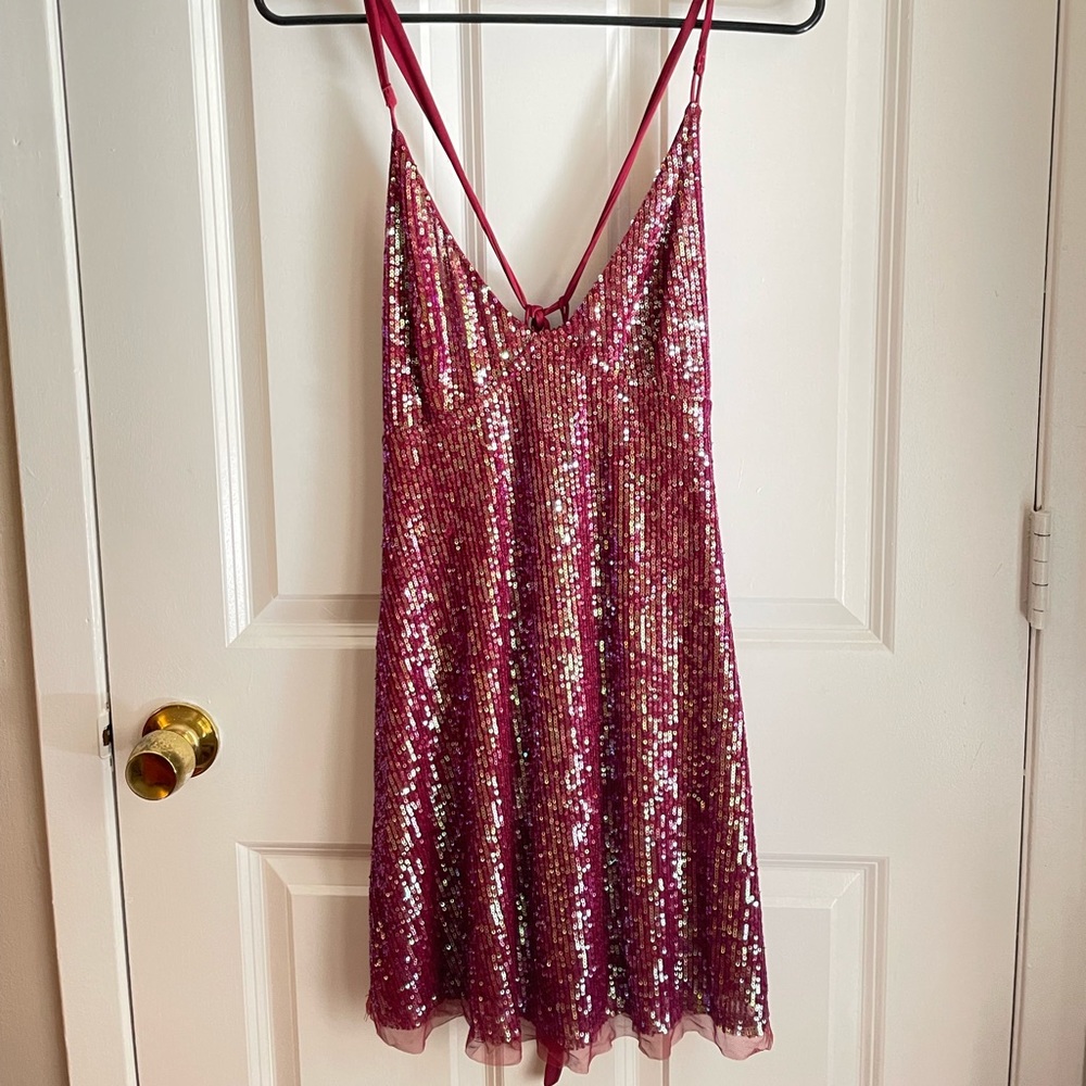 Free People Gold Rush Mini Dress